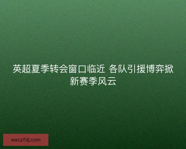 英超夏季转会窗口临近 各队引援博弈掀新赛季风云